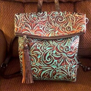 Patricia Nash leather backpack purse